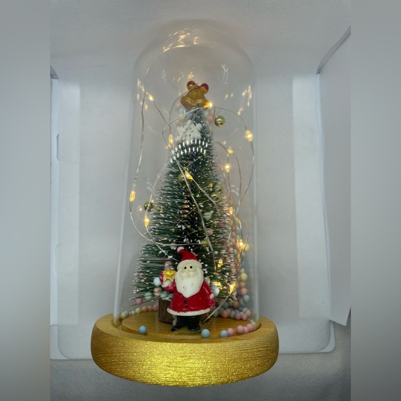 Christmas Tree Globe Lighted Battery Operated 8 Inch Holiday Santa Snowballs - Picture 12 of 17